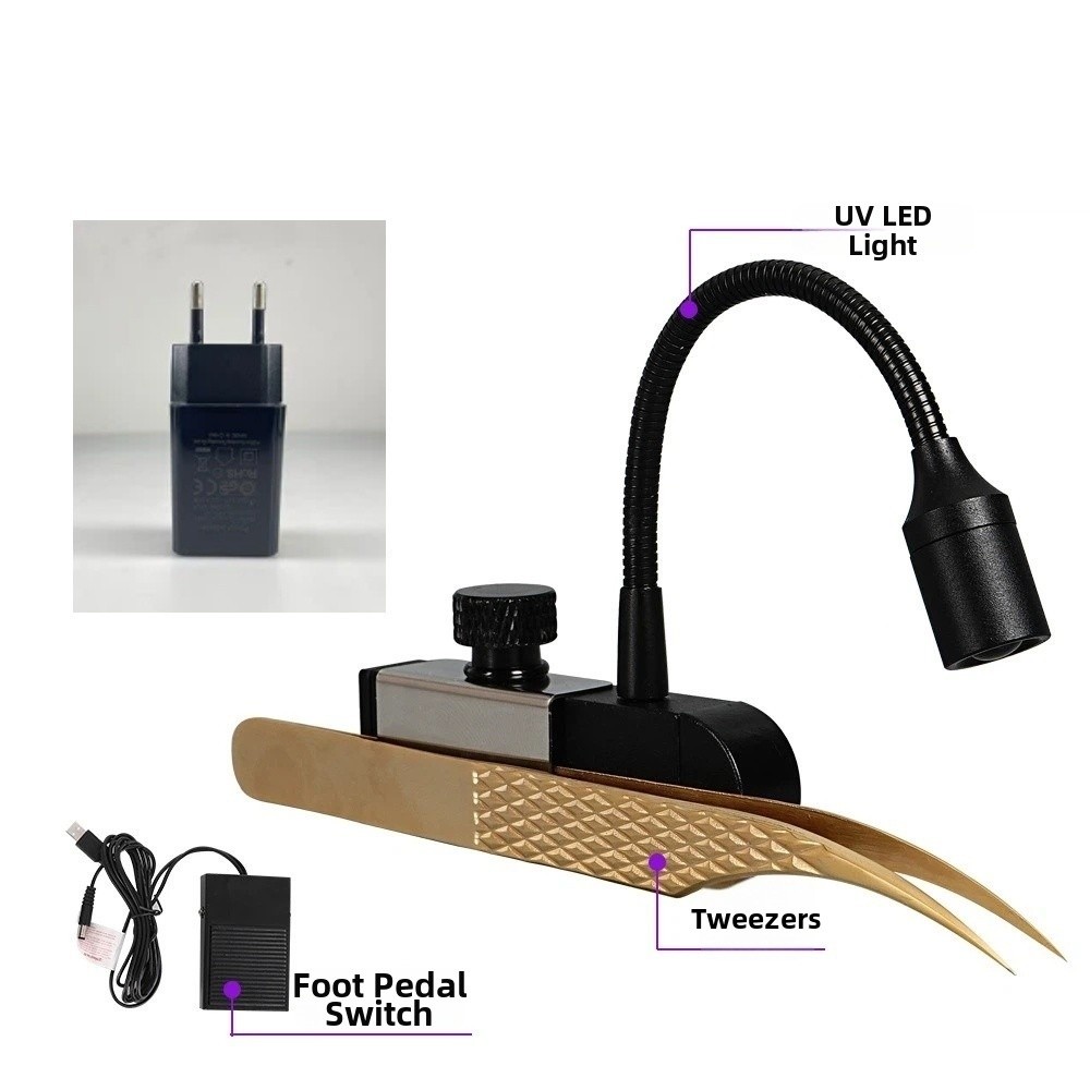 Eyelash Extension Uv - Przenośna lampka UV do przedłużania rzęs,