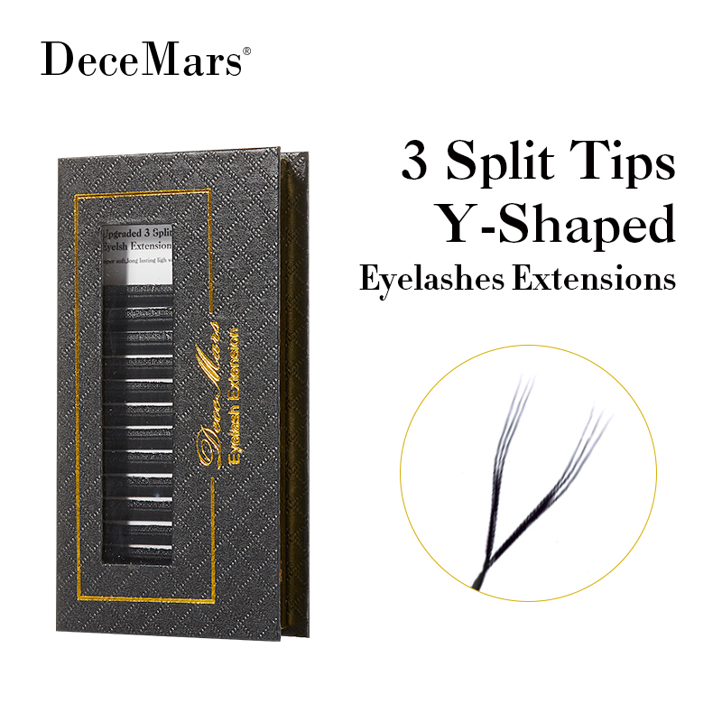 Eyelash Extension Y Shape - DeceMars 3 Split Tips Przedłużanie rzęs
