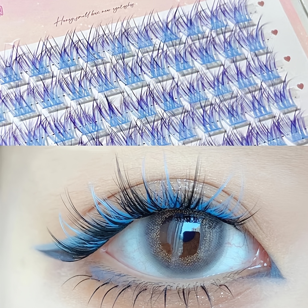 Eyelash Extension Eyelash - Mixiaohe Kolorowe Rzęsy 60 Kępek Łatwa
