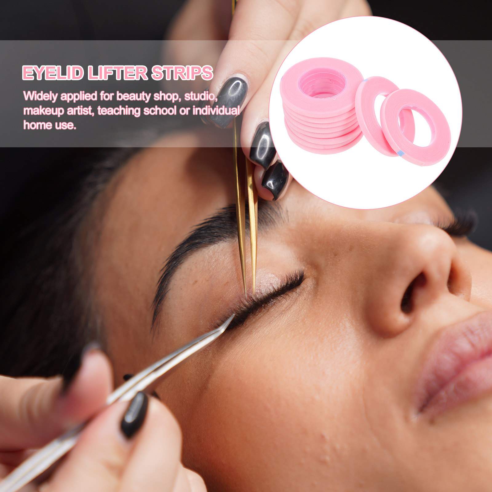 10 rolek taśmy do rzęs, taśma  – Eyelash Extension For No Eyelid recenzja i cena