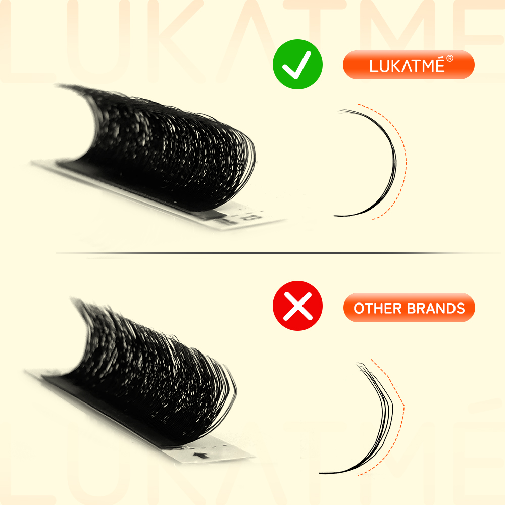 10 SZT./ZESTAW LUKATME Gotowe  – Eyelash Extension Y Shape recenzja i cena