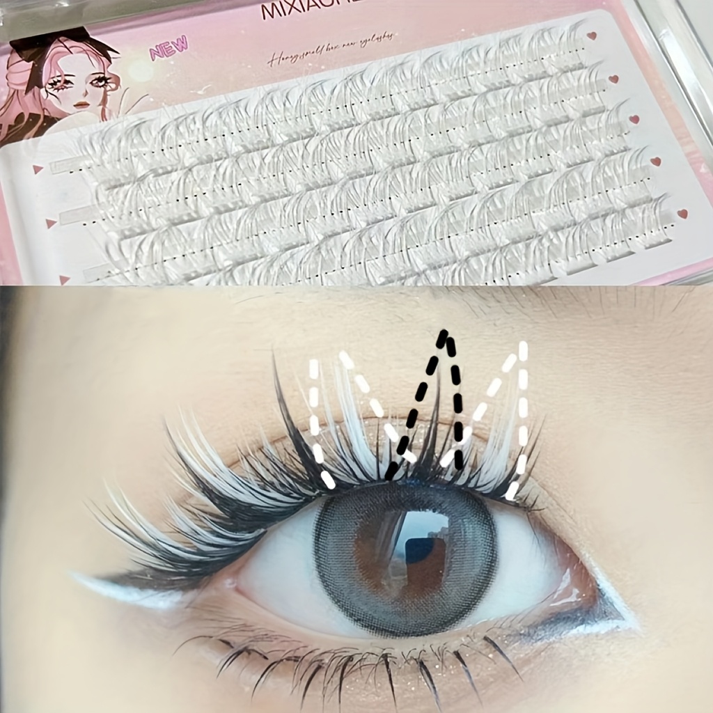 Mixiaohe Kolorowe Rzęsy 60 Kęp – Eyelash Extension Eyelash recenzja i cena
