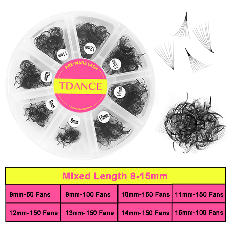 TDANCE 1000 Fans Loose Fan Mix – Eyelash Extension Medium recenzja i cena